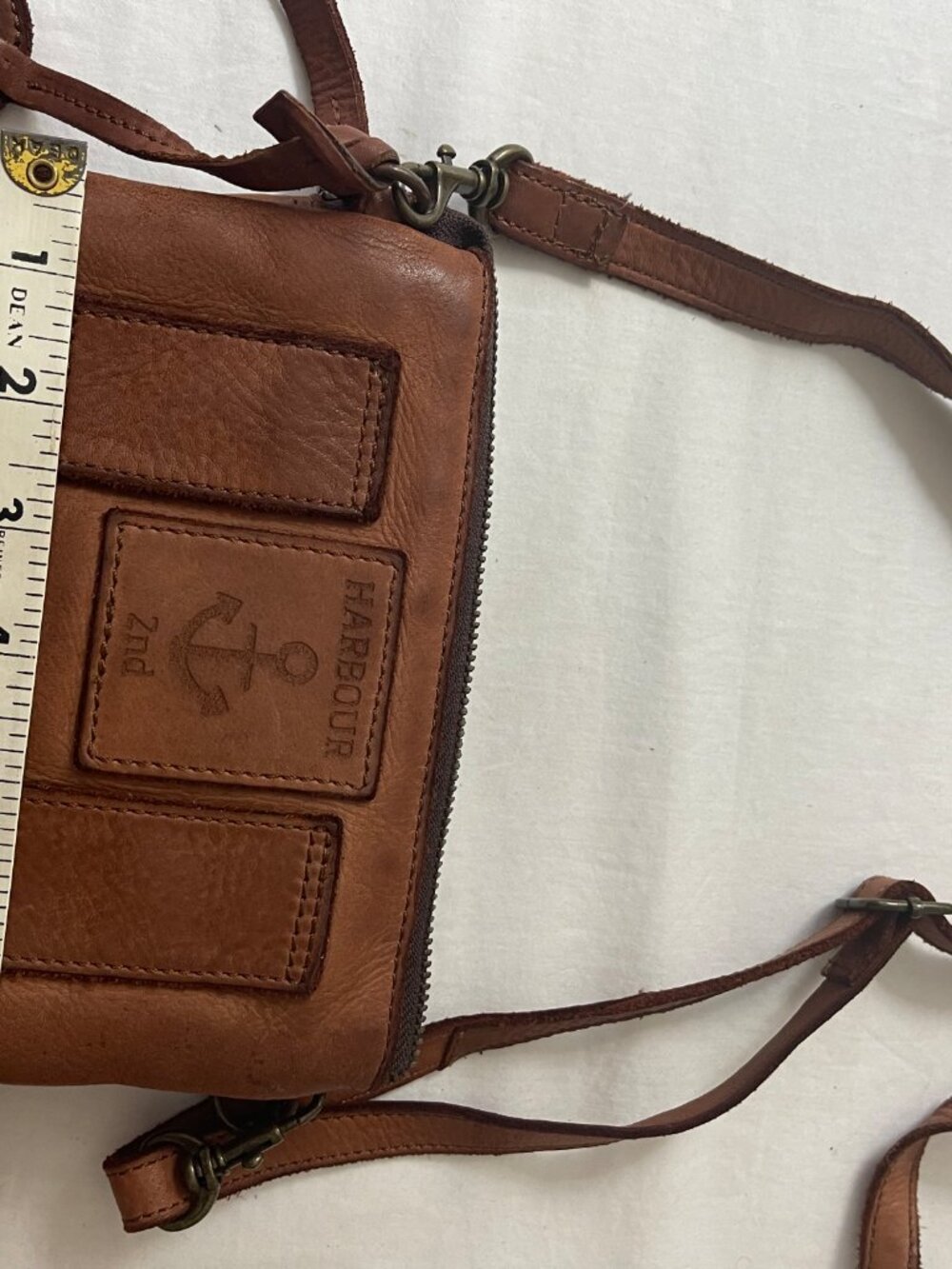 Harbour 2nd distressed leather crossbody bag and wallet set - Picture 9 of 12